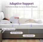 SINWEEK 3 Inch Gel Memory Foam Mattress Topper Full XL Size, Ventilated High - Image 2