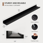 Picture Ledge Shelf, Floating Shelves Set of 2, 32 Inches Solid Wood Nursery - Image 3