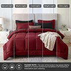 Sasttie Twin XL Comforter Set, 5 Pieces Reversible Twin XL Bed in a Bag - Image 8