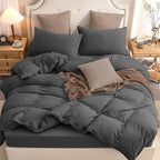 PURE ERA Jersey Knit Duvet Cover Set 100% T-Shirt Cotton Super Soft Comfy 3pc - Image 3