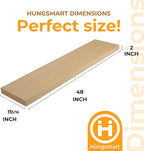HÜNGSMART 48 Inch Wooden Floating Shelf – Supports 300lbs – Carpenter Designed - Image 2