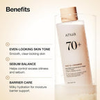 Anua Rice 70 Glow Milky Toner, Glass & Dewy Skin, Hydrating & Barrier Care - Image 3