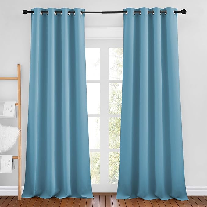 NICETOWN Teal Blue Room Darkening Curtains by NICETOWN