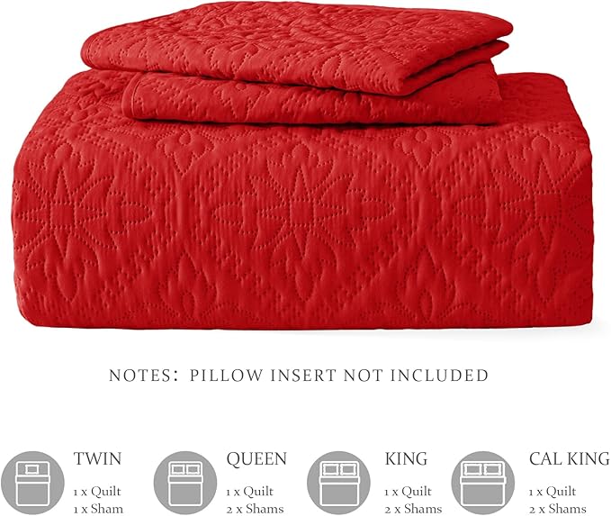 Exclusivo Mezcla King Quilt Bedding Set, Lightweight Soft Bedspreads Coverlets - Image 6