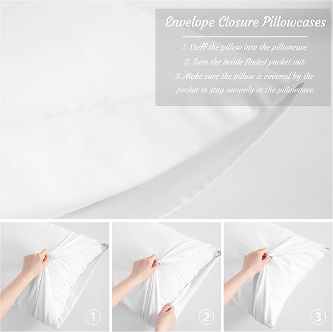 NTBAY King Pillow Cases Set of 2, 2 Pack Brushed Microfiber 20x40 Pillow Cases - Image 4