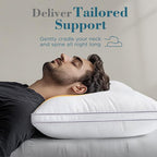 viewstar Bed Pillows Set of 2, Hotel Quality Cooling Down Alternative Gusseted - Image 3