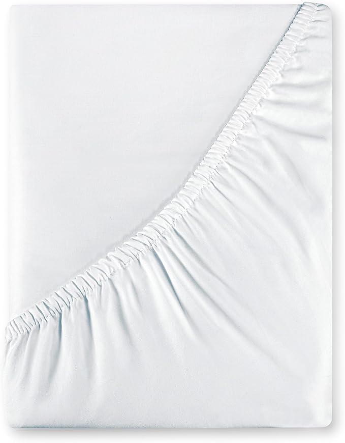 Royale Linen 400 Thread Count 100% American Grown Cotton Fitted Sheet Twin Size by ROYALELINENS