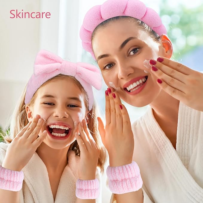 Chanaco Spa Headband, Makeup Accessory, Face Washing Wrist Bands, Teen Girl - Image 3