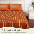 LuxClub 4 PC Sheet Set Bed Sheets Deep Pockets 16" Wrinkle Free Cooling Machine - Image 3
