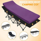 CYMULA Camping Cot Mattress 2in Memory Foam Sleeping Pad, Soft Warm Non-Slip - Image 3