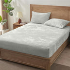 BEDELITE Velvet Fitted Sheet and Pillowcase Set, Luxury Soft Fuzzy Bottom Sheet - Image 6