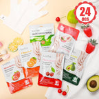 24 Pcs Fruits Beauty Hand Mask Bulk Hydrating Hand Moisturizing Gloves - Image 2