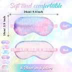 Cuffbow 6 Pack Plush Sleep Mask Set, Cute Plush Eye Masks - Image 2