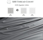 Cotton Flat Sheets Only, 600 TC 100% Cotton Flat Sheet Top Sheet Only, Twin - Image 3