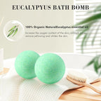 Bath Bombs Salt Balls, Eucalyptus Extract Essential Oils, Moisturizing Dry Skin - Image 2