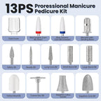 Electric Nail Drill, Cordless 2000 mAh Rechargeable Portable Nail File 12 in 1 - Image 5