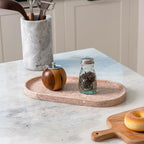 Koville Pink Marble Tray for Bathroom Countertop, Vanity Tray Stone Trays for - Image 7