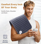 Christmas Gifts Heating Pad for Back, Shoulder Pain & Cramps Relief, Electric - Image 5