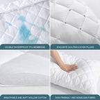 UNILIBRA 2 Pack Waterproof Pillow Protector Quilted King Size - Image 3