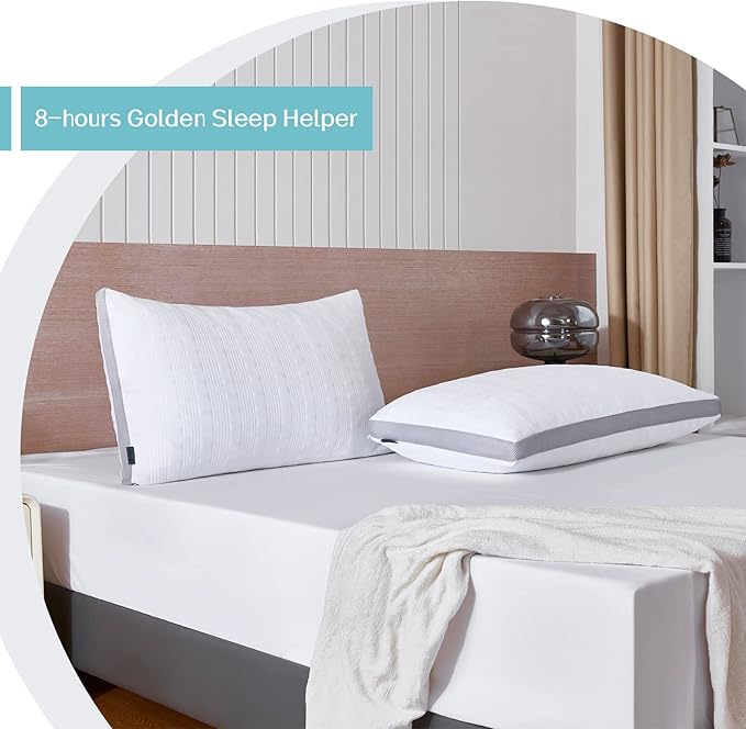 Meoflaw Cooling Pillows King Size Set of 2, Shredded Memory Foam Bed Pillows - Image 7