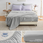 Sasttie Twin Comforter Set, 5 Pieces Reversible Bed in a Bag Twin, Complete - Image 5