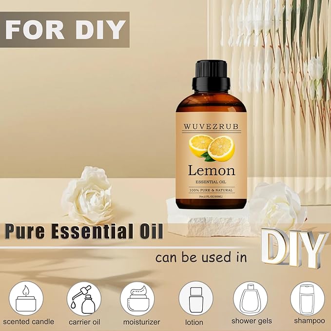 Lemon Essential Oils, 60ML Pure and Natural Essential Oil - Image 3
