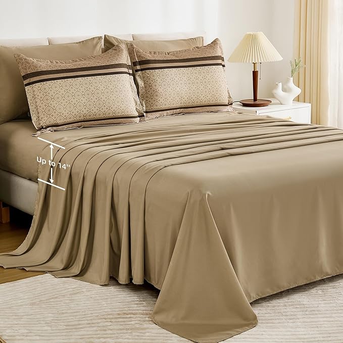 WONGS BEDDING 7 Pieces Comforter Set California King Size, Bohemian Soft - Image 5