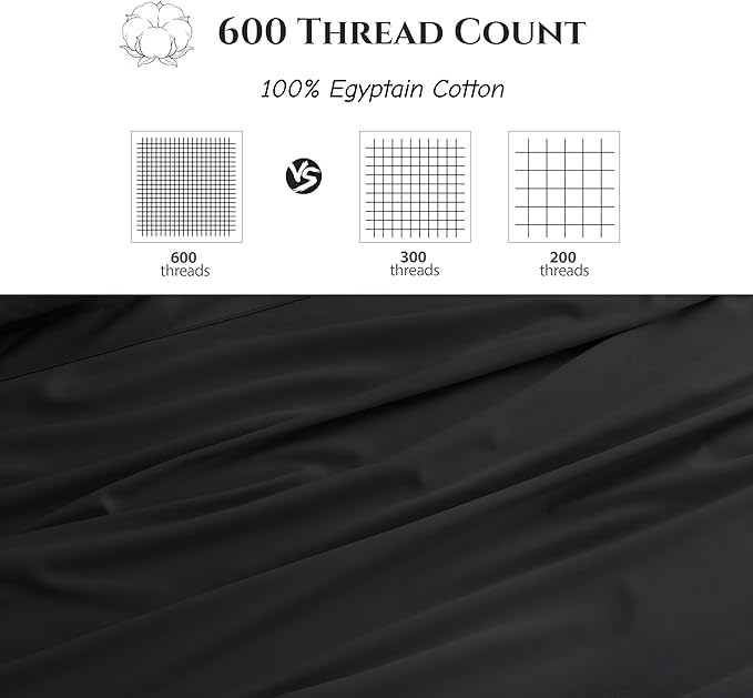 Cotton Flat Sheets Only, 600 TC 100% Cotton Flat Sheet Top Sheet Only, TwinXL - Image 3