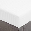 Feather & Stitch 1 Piece Fitted Sheet King Size, 100% Cotton Damask Sateen Weave by FEATHERSTITCHNEWYORK