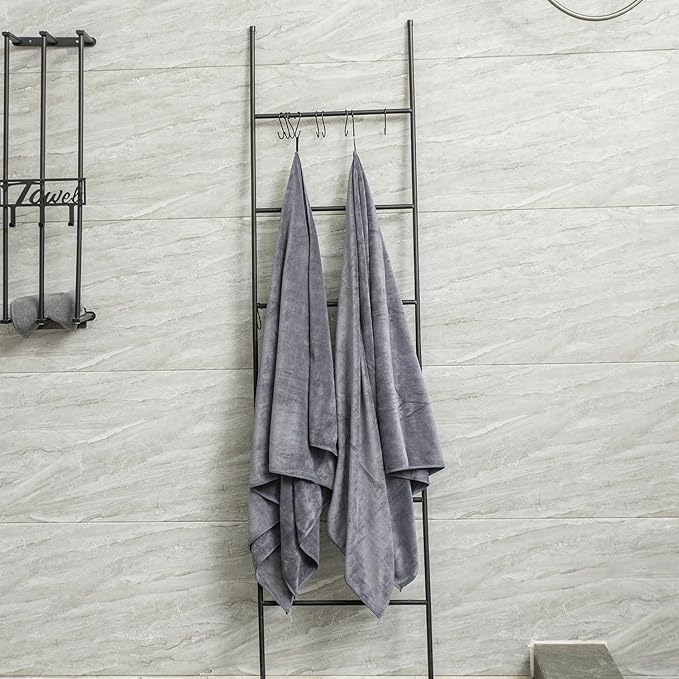 JML Quick Dry Microfiber Bath Towel Set of 2-30x60 Inches Large Absorbent - Image 6