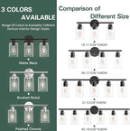 Espird 6 Lights Bathroom Vanity Light Fixtures Matte Black, Rustic Farmhouse - Image 8