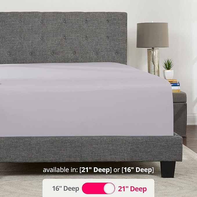 XL Twin Sheets Deep Pockets Fitted – Twin XL Fitted Sheets Only – 21” Fitted - Image 3