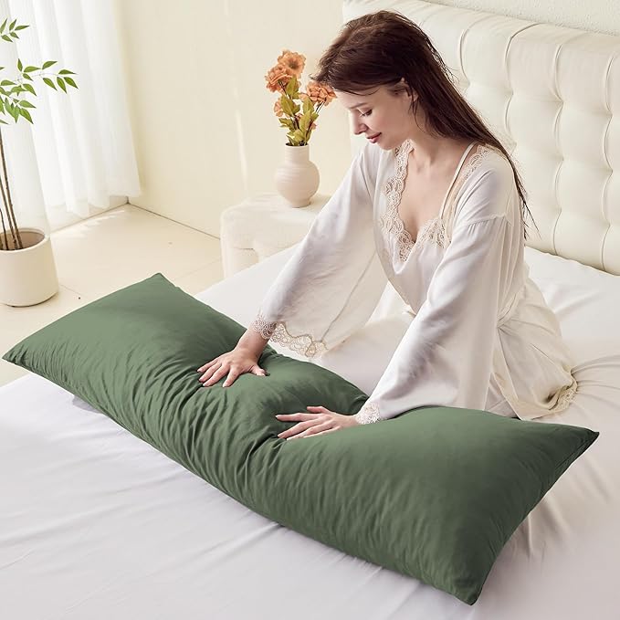 DOWNSTORIA Body Pillow Cover, Ultra Soft Microfiber Long Pillowcase, Envelope - Image 7