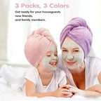 3 Pack Microfiber Hair Towel Wrap - Image 8