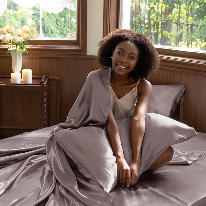 CozyLux Satin Sheets King Size Sheet Set - Image 5