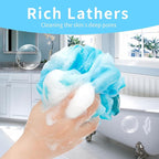 BCKENEY Bath Loofah Shower Sponge Body Back Scrubber Soft Mesh Shower Puffs - Image 7