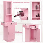 RESHABLE Salon Station for Hair Stylist, Hair Styling Storage Cabinet - Image 6