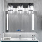 Aipsun Black Vanity Light Bathroom Lighting Fixtures 3 Light Crystal Modern - Image 5
