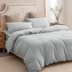 PURE ERA Jersey Knit Duvet Cover Set 100% T-Shirt Cotton Super Soft Comfy 3pc by PUREERA