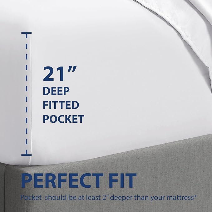 Cathay Home California King Fitted Sheet - Image 3