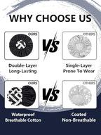 Years calm Men Shower Cap Reusable Waterproof, Dual-Layer Design, Double-Sided - Image 6
