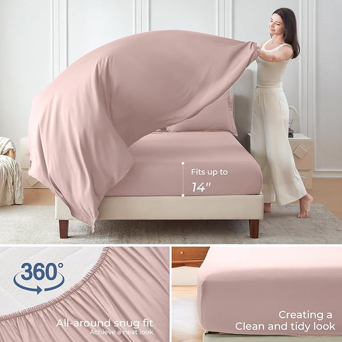 Sasttie Twin Comforter Set, 5 Pieces Bed in a Bag Twin, Complete Bedding Set - Image 4