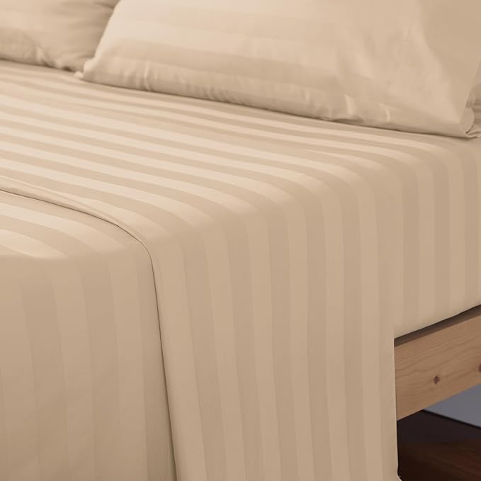 Cotton Twin Flat Sheet Only, 600 Thread Count 100% Egyptian Cotton Top Sheet - Image 7