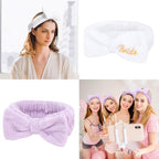 CIEHER 8 Pack White & Purple Spa Headband - Image 8