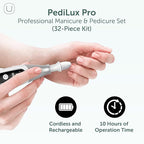 PediLux Pro Professional Manicure Pedicure Kit, Cordless Electric Nail File - Image 2