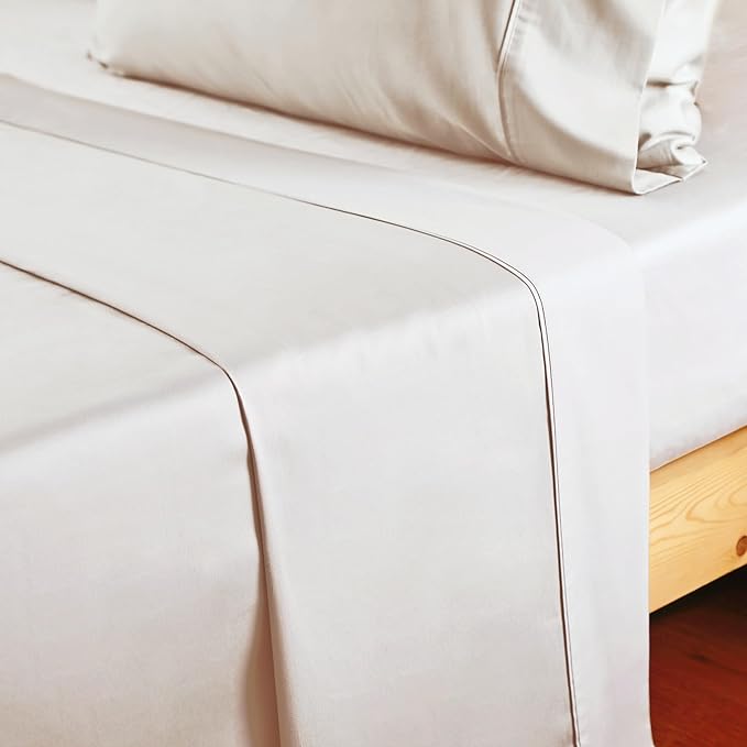 Cotton King Flat Sheet Only, 600 Thread Count 100% Egyptian Cotton Top Sheet - Image 7