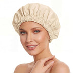 Reusable Shower Cap for Women, Large Waterproof Shower Bonnet by Edoneery