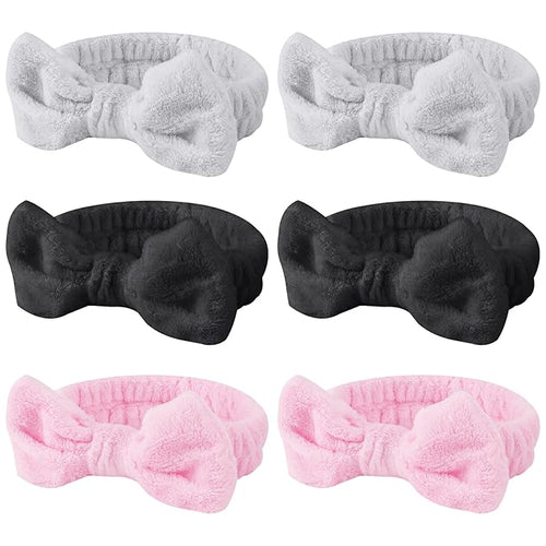 6 Pcs Fluffy Spa Headbands by Casoty