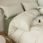 mixinni Red Floral Duvet Cover Set Twin XL Size - Image 9