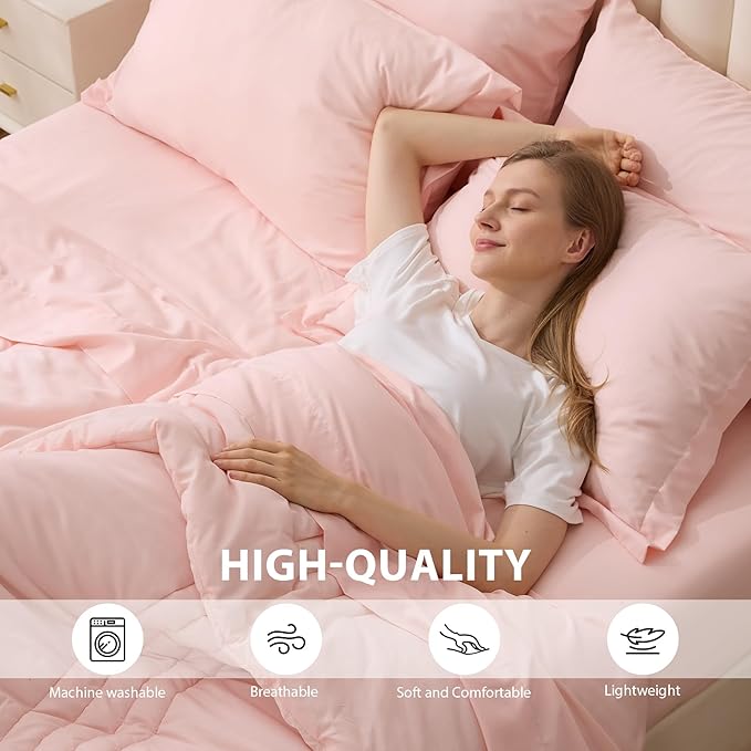 Twin XL Comforter Set Pink - Image 4